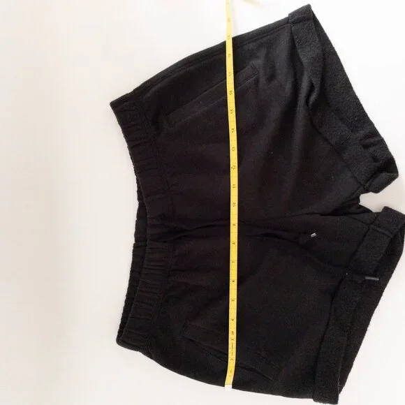 Victorias Secret Pink Black Fleece Shorts With White Logo Elastic Waistband S - Picture 3 of 12
